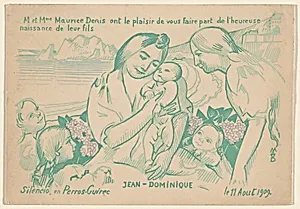 Birth Announcement for Jean-Dominique Denis