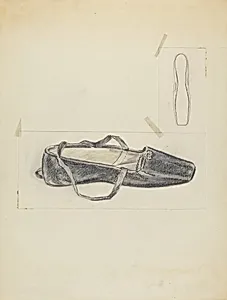 Black Leather Slipper