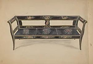 Black Painted Settee