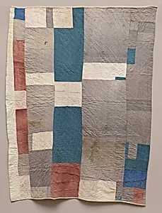 Blocks and Strips Work-Clothes Quilt