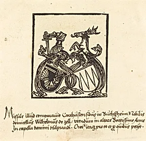 Bookplate of Wilhelm von Zell by German 15th Century