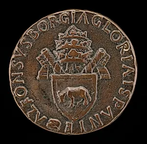 Borgia Arms with Tiara [reverse]