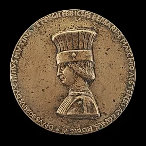 Borso d'Este, 1413-1471, Marquess of Ferrara 1450, Duke of Modena and Reggio 1452, and 1st Duke of Ferrara 1471 [obverse]