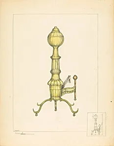 Brass Andiron