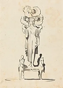 Bronze Figure of Minerva, Found in the Barrowof Achilles by W. Walton after John Flaxman