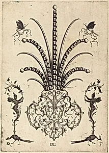 Brooch with Table-Stones, Butterflies at  Top, and Peacocks and Hermes at Bottom