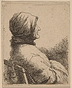 Bust of an Old Woman Turned in Profile to  the Right