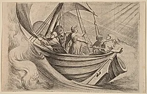 Caesar Crossing Stormy Seas