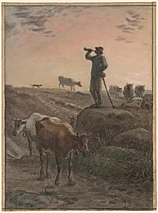 Calling Home the Cows by Jean-François Millet