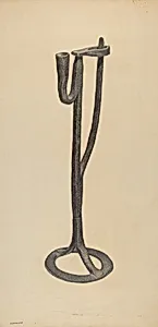 Candle and Rush Light Holder