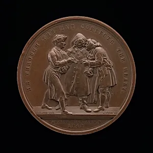 Canvassing for Votes (central scene from a painting by William Hogarth) [reverse]