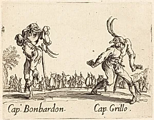 Cap. Bonbardon and Cap. Grillo by Jacques Callot