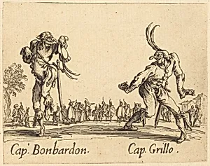 Cap. Bonbardon and Cap. Grillo by Jacques Callot