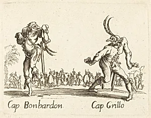 Cap. Bonbardon and Cap. Grillo by after Jacques Callot