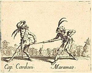 Cap. Cardoni and Maramao by Jacques Callot