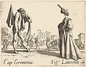 Cap. Cerimonia and Siga. Lavinia by Jacques Callot