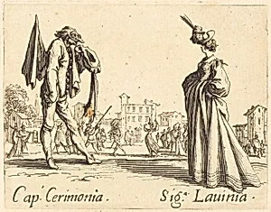 Cap. Cerimonia and Siga. Lavinia by Jacques Callot