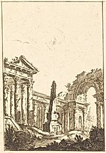 Capriccio with Ruins and an Obelisk