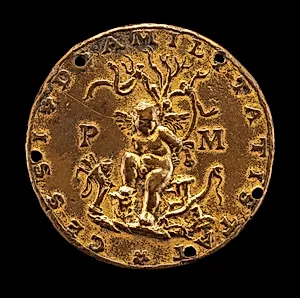 Captive Cupid Bound to a Tree [reverse]