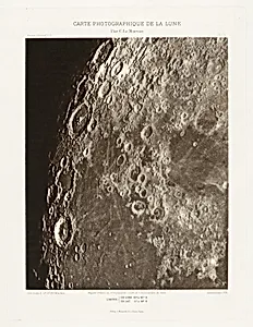 Carte photographique de la lune, planche I.A (Photographic Chart of the Moon, plate I.A)