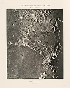 Carte photographique de la lune, planche IX (Photographic Chart of the Moon, plate IX)