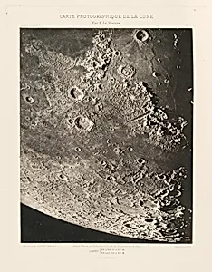 Carte photographique de la lune, planche X (Photographic Chart of the Moon, plate X)