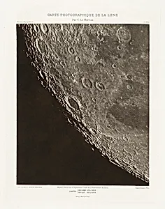 Carte photographique de la lune, planche XII.A (Photographic Chart of the Moon, plate XII.A)