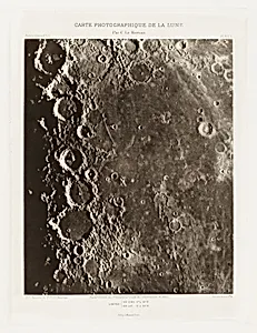Carte photographique de la lune, planche XIX.A (Photographic Chart of the Moon, plate XIX.A)