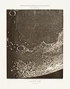 Carte photographique de la lune, planche XVIII.A (Photographic Chart of the Moon, plate XVIII.A)