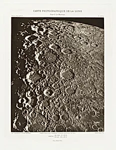 Carte photographique de la lune, planche XXIV.A (Photographic Chart of the Moon, plate XXIV.A)