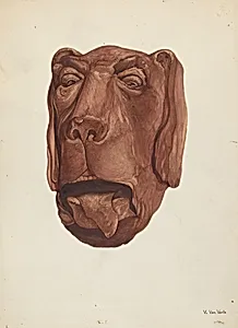 Carved Dog's Head