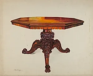 Carved Mahogany Table