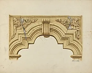 Carved Stone Arch Over Doorway