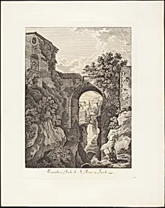 Cascata e Ponte di San Rocco a Tivoli by Albert Christoph Dies