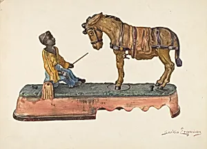 Cast Iron Mule Bank