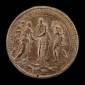 Castaldi in Armor with Other Figures [reverse]
