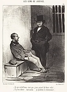 Ce qui m'chiffonne c'est... douze vols!... by Honoré Daumier