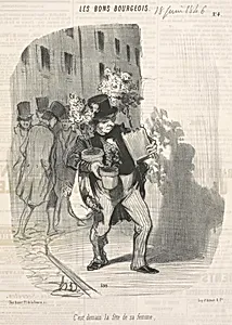 C'est demain la fête de sa femme by Honoré Daumier