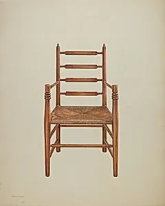 Chair, Pine with Rush Seat