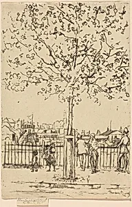 Chelsea Embankment, June, 5 P.M., 1889 by Théodore Roussel