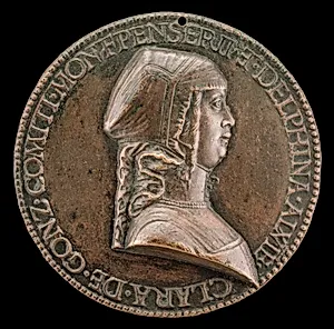 Chiara Gonzaga, 1464-1503, Wife of Gilbert de Bourbon 1481 [obverse]