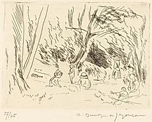 Children in the Forest at Chaville (Bois de Chaville, les gosses) by André Dunoyer de Segonzac