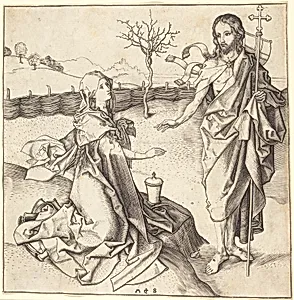 Christ Appearing to Mary Magdalene by Martin Schongauer