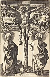 Christ on the Cross with the Virgin and  Saint John