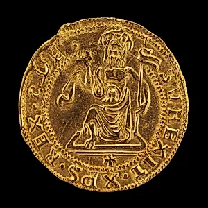 Christ Rising from the Tomb Holding a Banner [reverse]