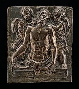 Christ's Body Held by Two Angels