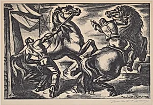 Circus Riders in the Night
