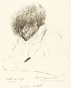Colette au stylo, ecrivant (Colette with  Pen, Writing)