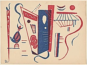 Composition in Red and Blue