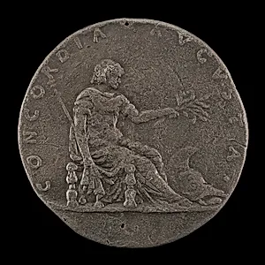 Concordia Holding a Lily Scepter and an Olive Branch